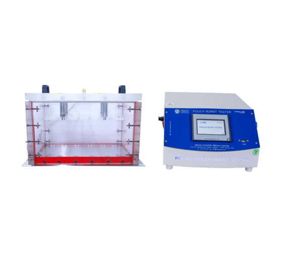 Pouch Burst Tester with Desiccator – HMI